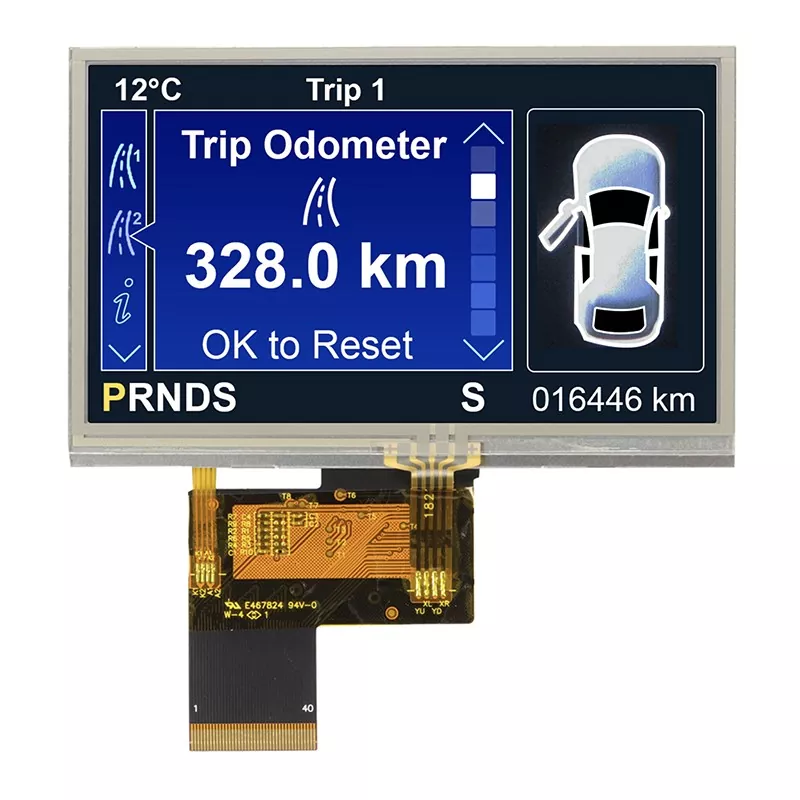 4,3 Zoll 480x272 Resistive Touch TFT -Modul